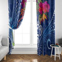 Guam Christmas Window Curtain Turtle Mix Tapa Felis Pasgua - Wonder Print Shop