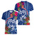 Guam Christmas Women V Neck T Shirt Turtle Mix Tapa Felis Pasgua - Wonder Print Shop