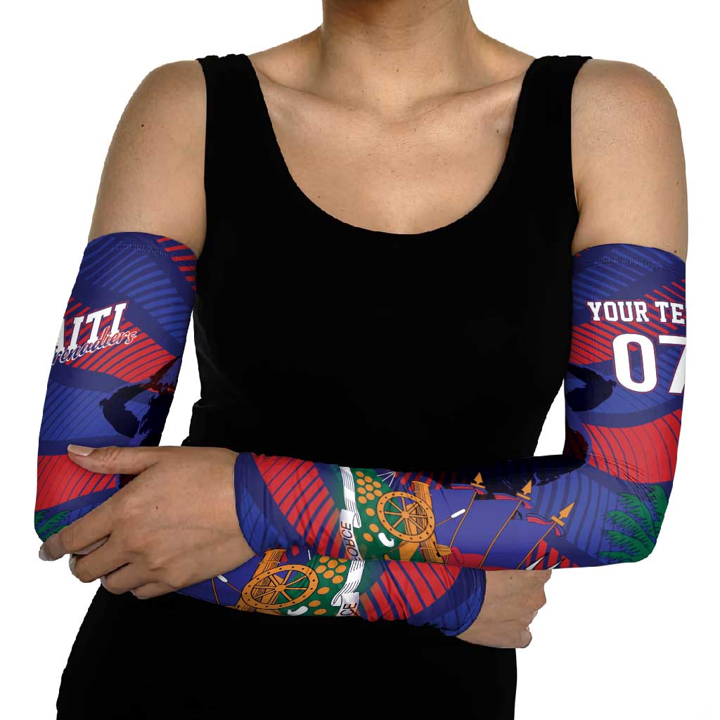 Haiti Football Personalized Les Grenadiers Arm Sleeves Echoes of History - Wonder Print Shop