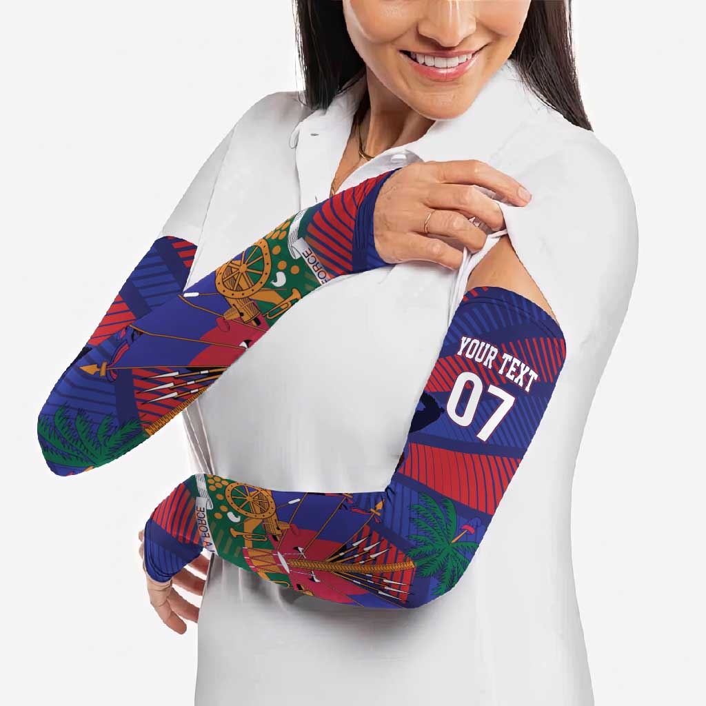 Haiti Football Personalized Les Grenadiers Arm Sleeves Echoes of History - Wonder Print Shop