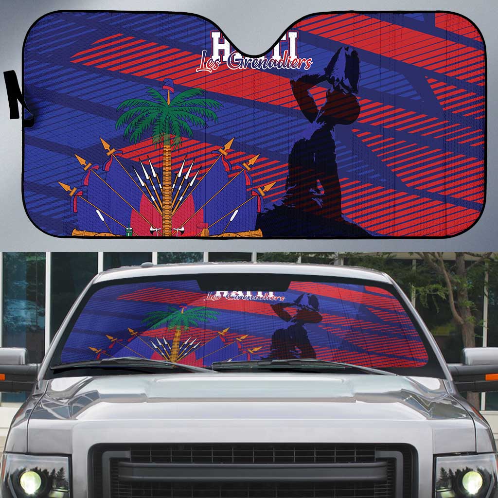 Haiti Football Les Grenadiers Auto Sun Shade Echoes of History - Wonder Print Shop