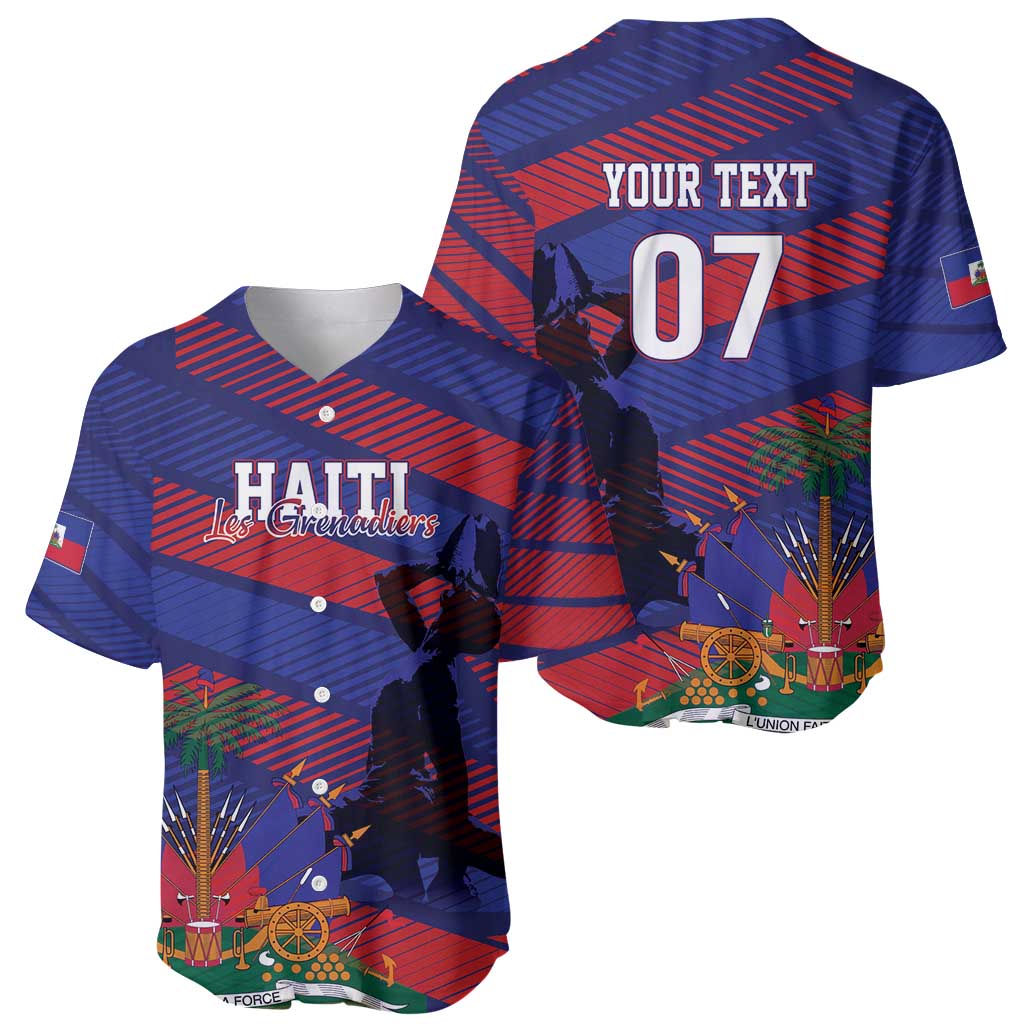 Haiti Football Personalized Les Grenadiers Baseball Jersey Echoes of History - Wonder Print Shop