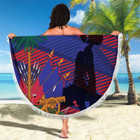 Haiti Football Les Grenadiers Beach Blanket Echoes of History - Wonder Print Shop
