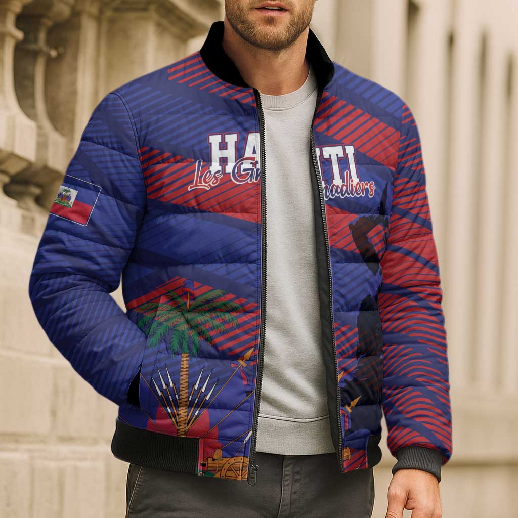 Haiti Football Personalized Les Grenadiers Bomber Puffer Jacket Echoes of History - Wonder Print Shop