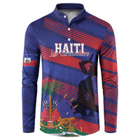 Haiti Football Personalized Les Grenadiers Button Sweatshirt Echoes of History - Wonder Print Shop