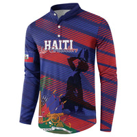 Haiti Football Personalized Les Grenadiers Button Sweatshirt Echoes of History - Wonder Print Shop