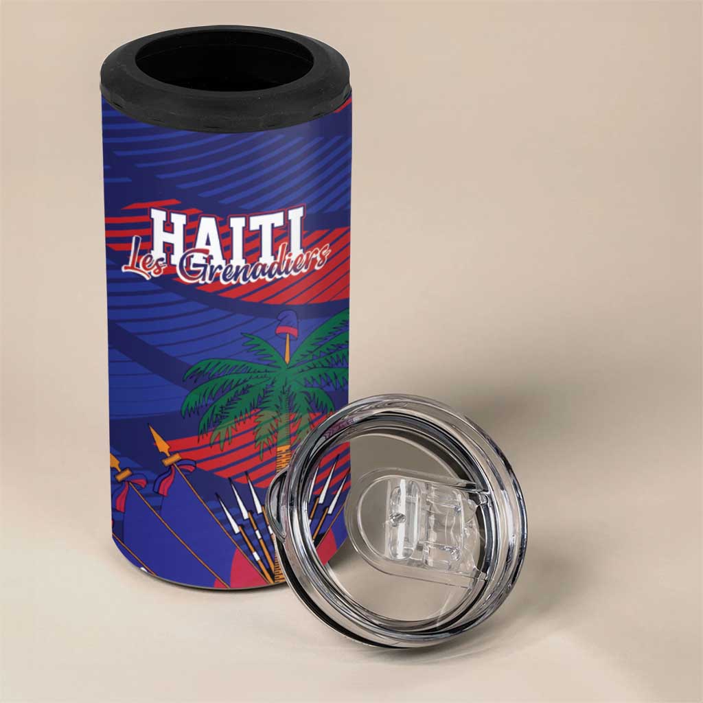 Haiti Football Personalized Les Grenadiers 4 in 1 Can Cooler Tumbler Echoes of History - Wonder Print Shop