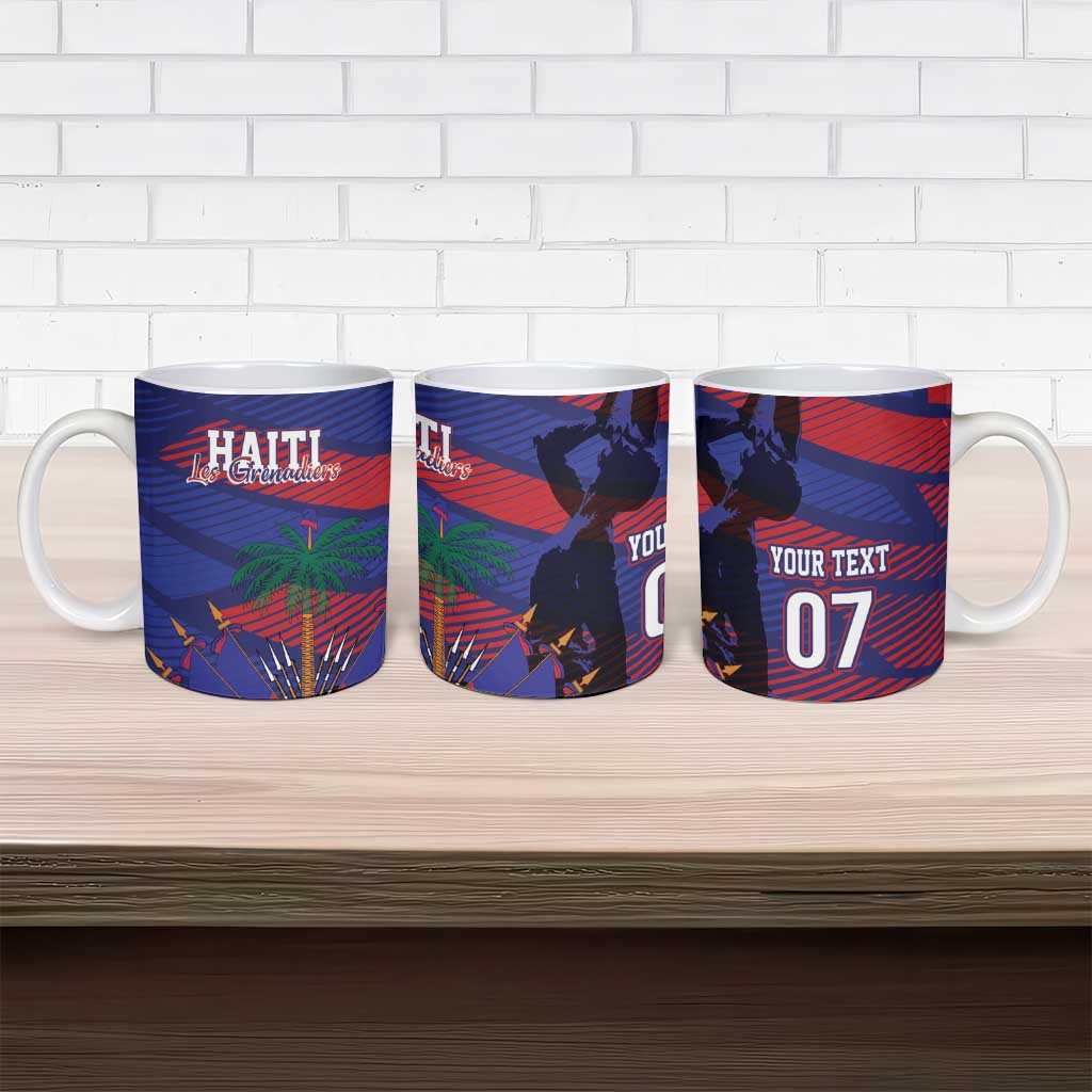 Haiti Football Personalized Les Grenadiers Ceramic Mug Echoes of History - Wonder Print Shop