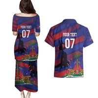 Haiti Football Personalized Les Grenadiers Couples Matching Puletasi and Hawaiian Shirt Echoes of History - Wonder Print Shop
