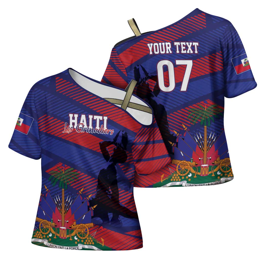 Haiti Football Personalized Les Grenadiers Cross Shoulder Shirt Echoes of History - Wonder Print Shop
