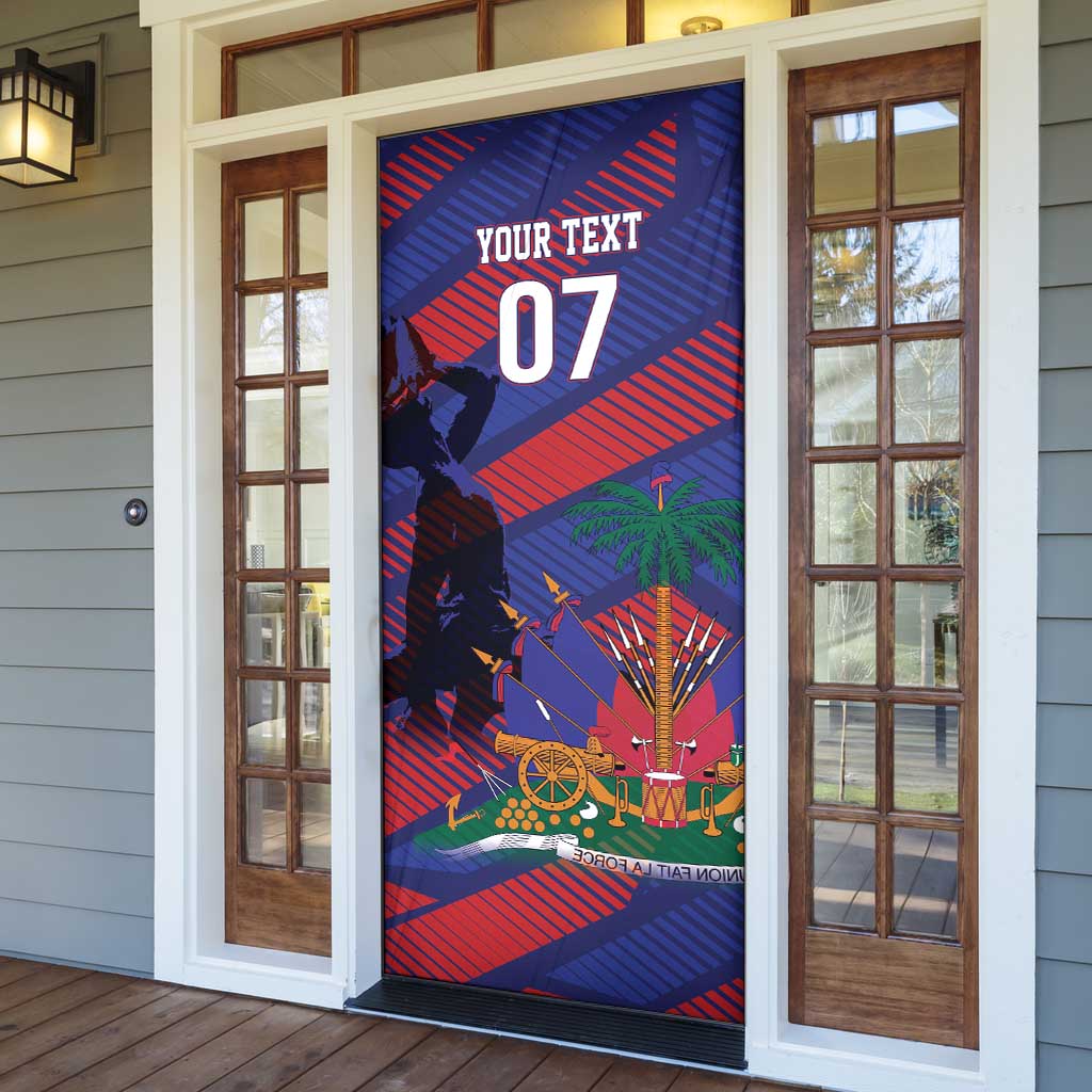 Haiti Football Personalized Les Grenadiers Door Cover Echoes of History - Wonder Print Shop