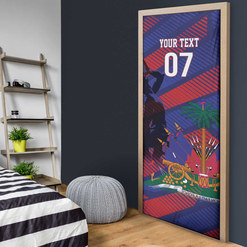 Haiti Football Personalized Les Grenadiers Door Cover Echoes of History - Wonder Print Shop
