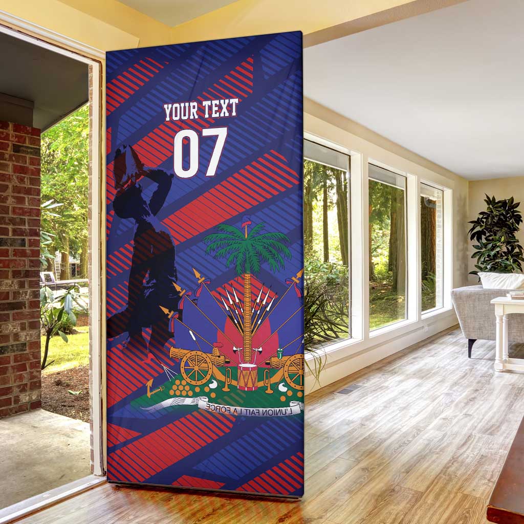 Haiti Football Personalized Les Grenadiers Door Cover Echoes of History - Wonder Print Shop