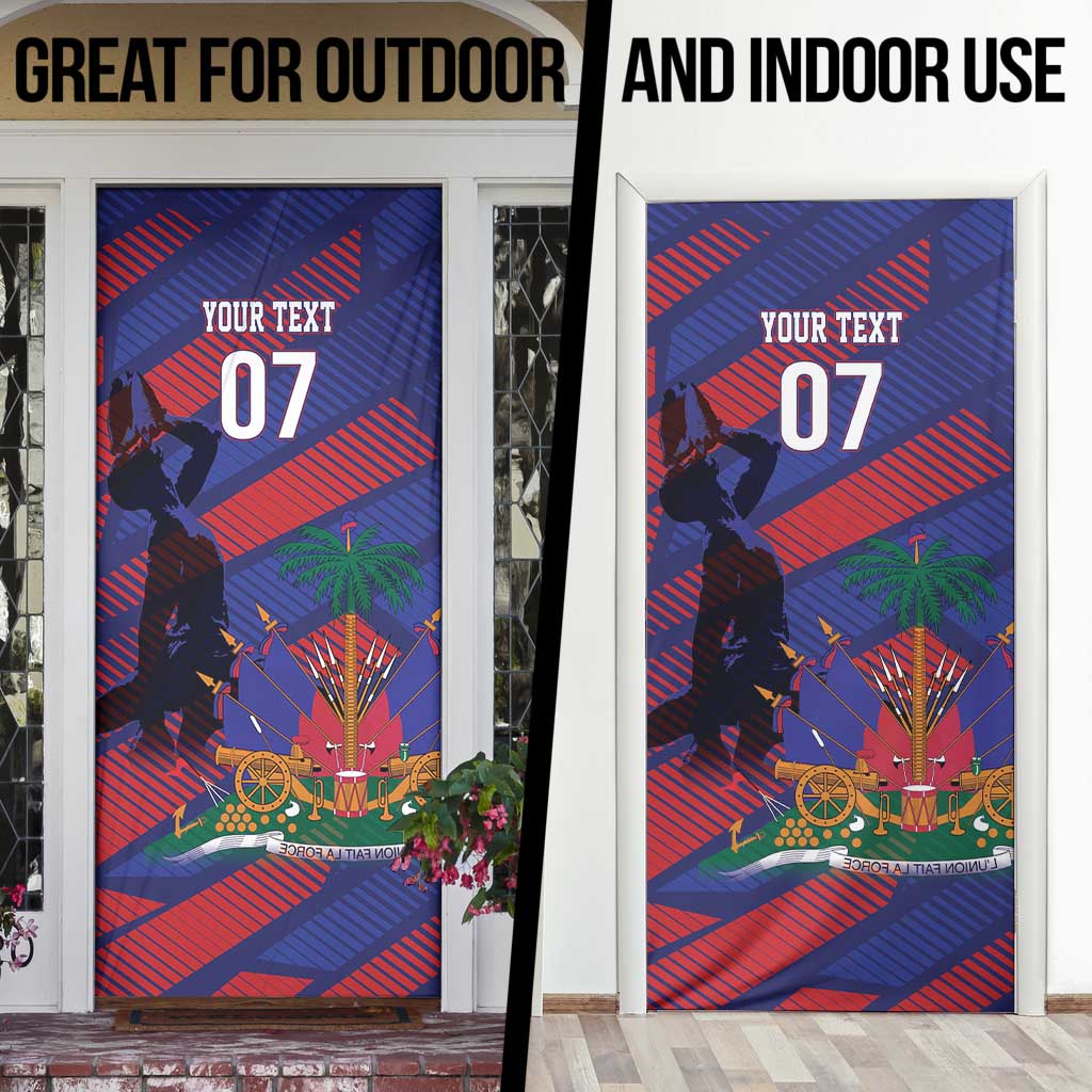 Haiti Football Personalized Les Grenadiers Door Cover Echoes of History - Wonder Print Shop