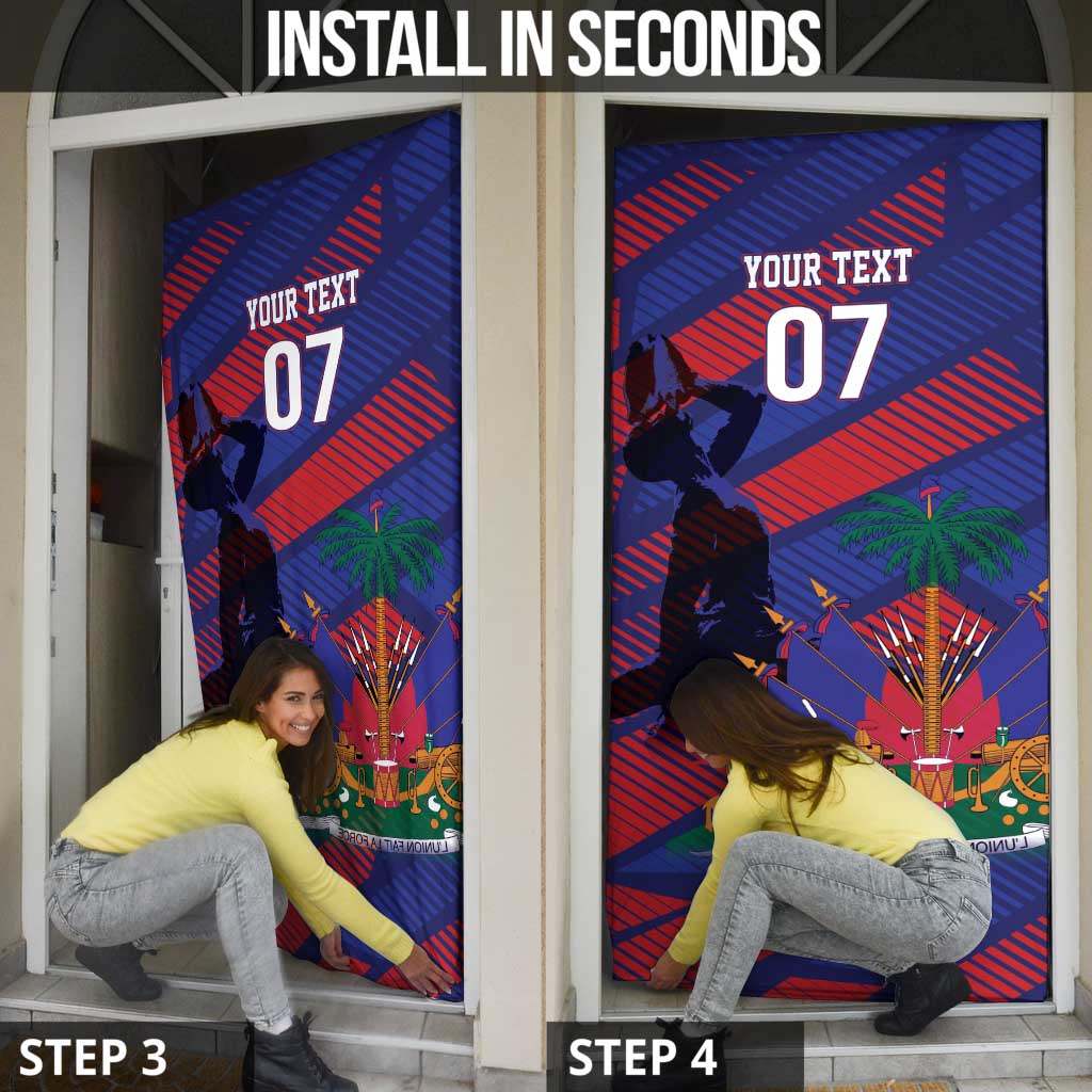 Haiti Football Personalized Les Grenadiers Door Cover Echoes of History - Wonder Print Shop