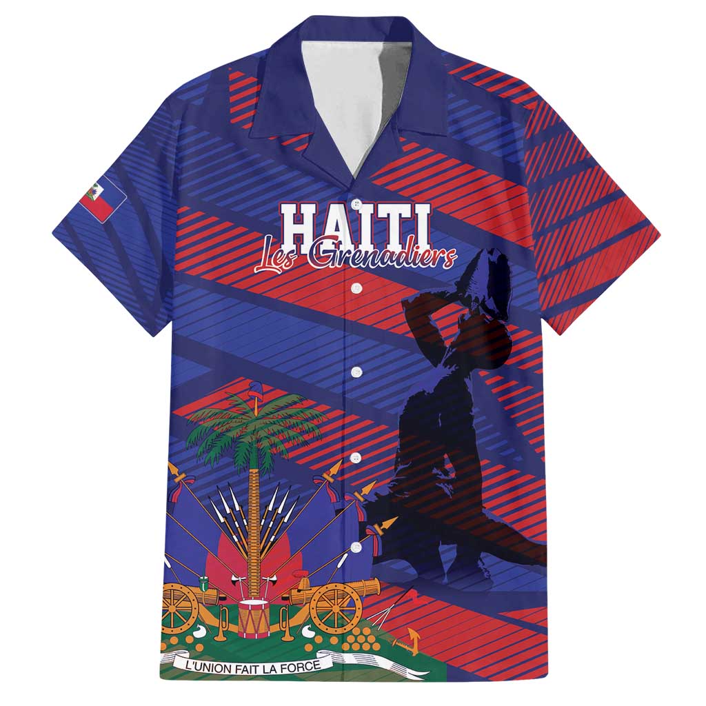 Haiti Football Personalized Les Grenadiers Family Matching Long Sleeve Bodycon Dress and Hawaiian Shirt Echoes of History - Wonder Print Shop