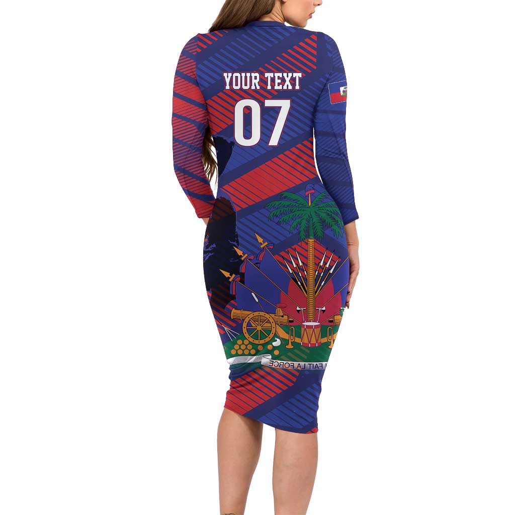 Haiti Football Personalized Les Grenadiers Family Matching Long Sleeve Bodycon Dress and Hawaiian Shirt Echoes of History - Wonder Print Shop