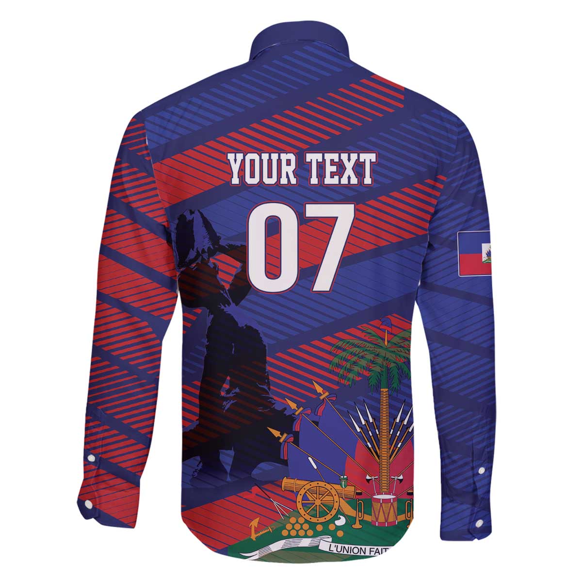 Haiti Football Personalized Les Grenadiers Family Matching Off The Shoulder Long Sleeve Dress and Hawaiian Shirt Echoes of History - Wonder Print Shop