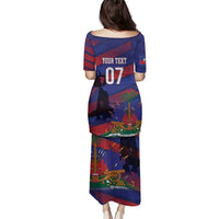 Haiti Football Personalized Les Grenadiers Family Matching Puletasi and Hawaiian Shirt Echoes of History - Wonder Print Shop