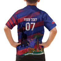 Haiti Football Personalized Les Grenadiers Family Matching Short Sleeve Bodycon Dress and Hawaiian Shirt Echoes of History - Wonder Print Shop