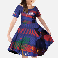Haiti Football Personalized Les Grenadiers Family Matching Short Sleeve Bodycon Dress and Hawaiian Shirt Echoes of History - Wonder Print Shop