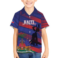 Haiti Football Personalized Les Grenadiers Family Matching Short Sleeve Bodycon Dress and Hawaiian Shirt Echoes of History - Wonder Print Shop