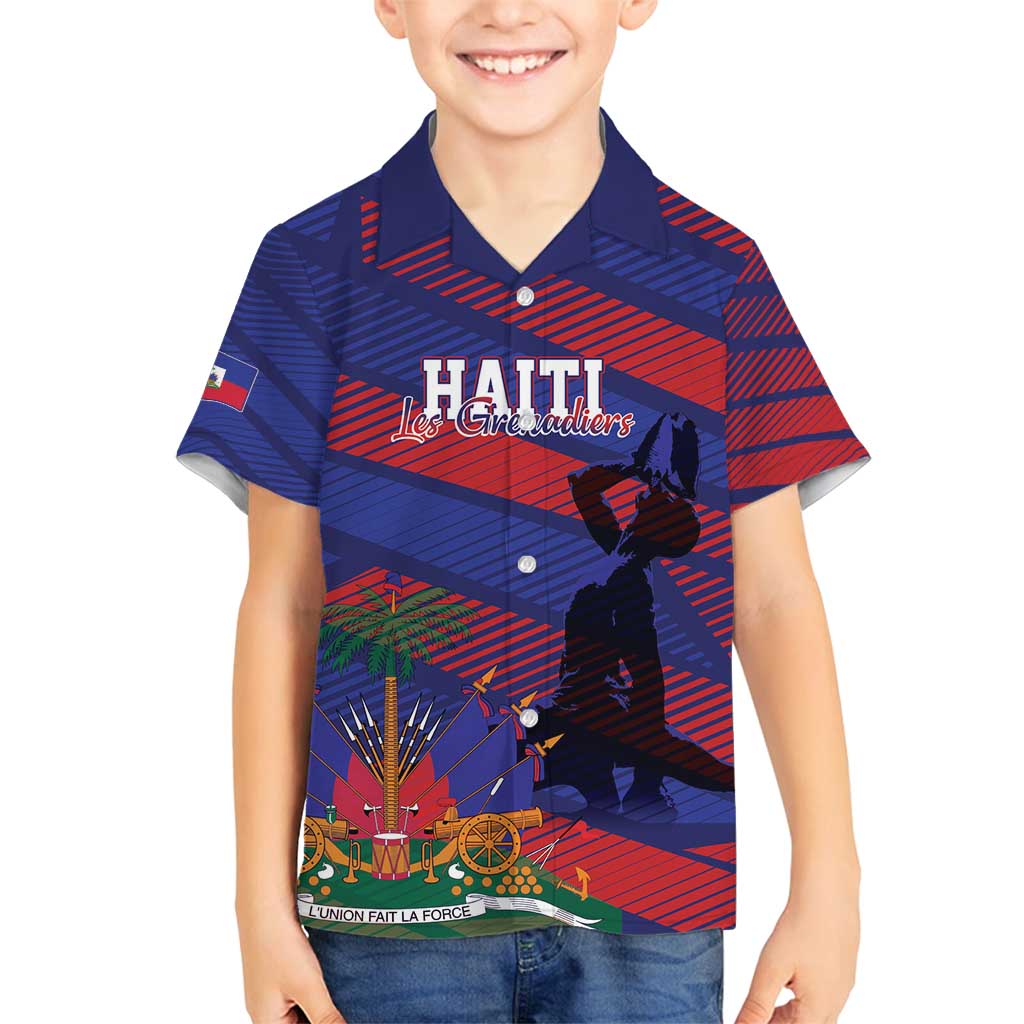 Haiti Football Personalized Les Grenadiers Family Matching Tank Maxi Dress and Hawaiian Shirt Echoes of History - Wonder Print Shop