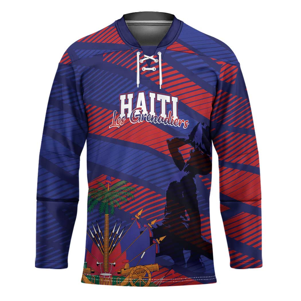 Haiti Football Personalized Les Grenadiers Hockey Jersey Echoes of History - Wonder Print Shop