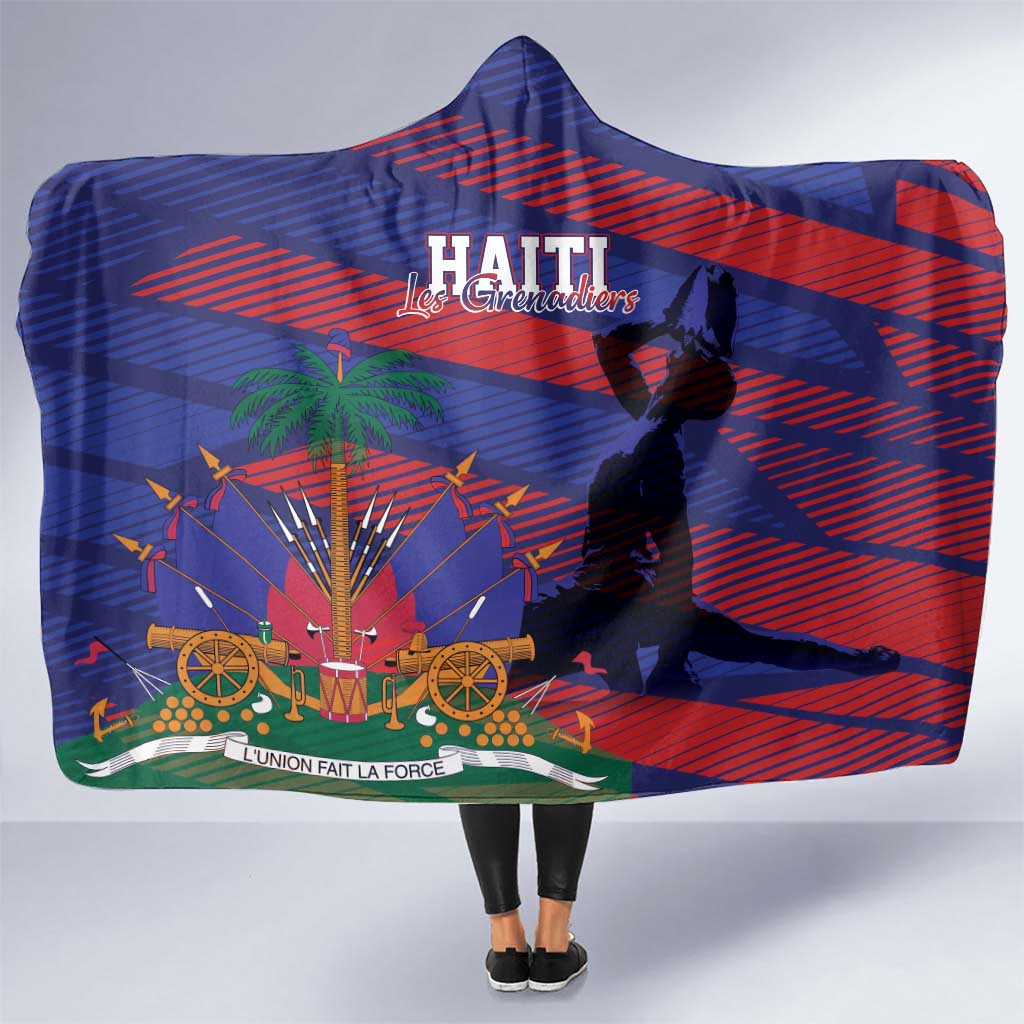 Haiti Football Les Grenadiers Hooded Blanket Echoes of History - Wonder Print Shop