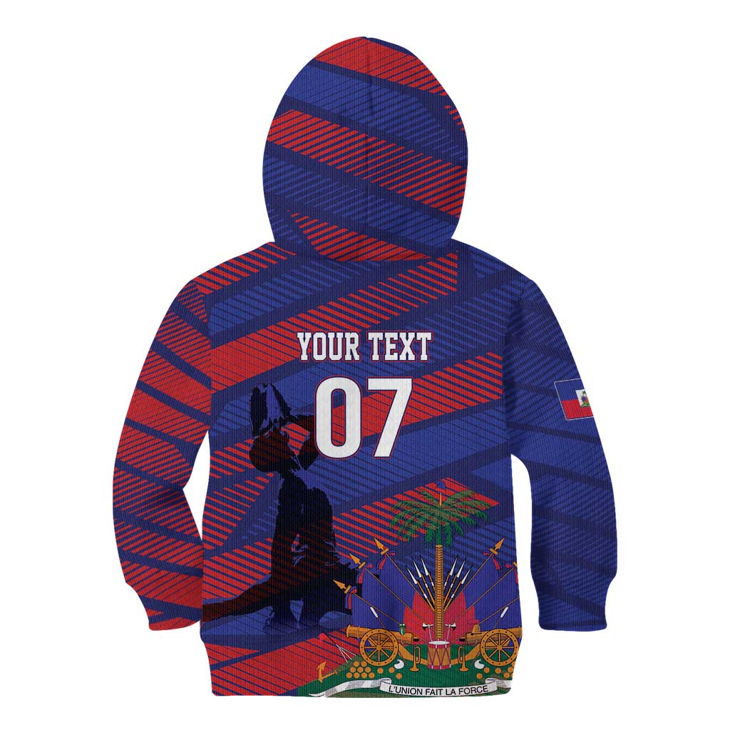 Haiti Football Personalized Les Grenadiers Kid Hoodie Echoes of History - Wonder Print Shop