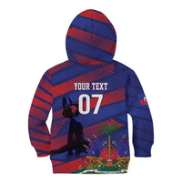 Haiti Football Personalized Les Grenadiers Kid Hoodie Echoes of History - Wonder Print Shop