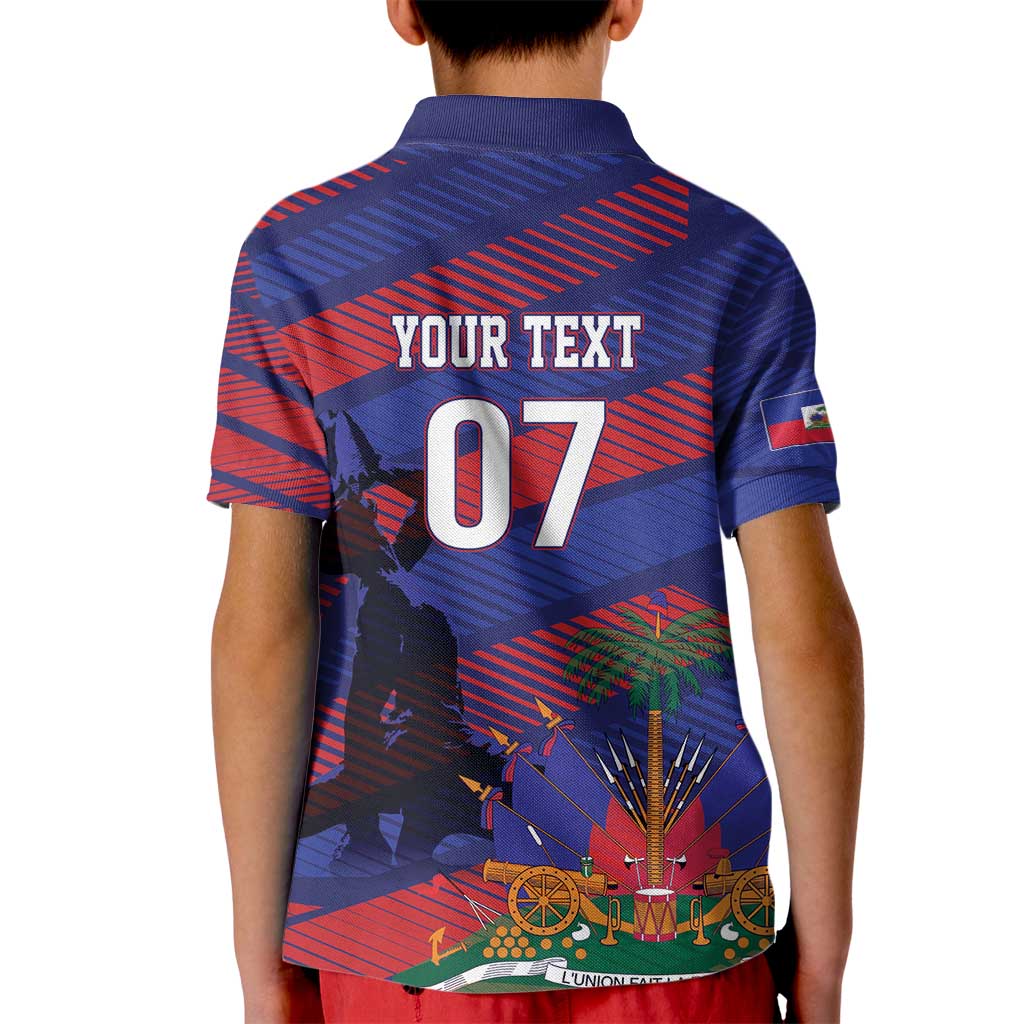 Haiti Football Personalized Les Grenadiers Kid Polo Shirt Echoes of History - Wonder Print Shop