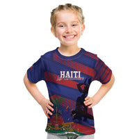 Haiti Football Personalized Les Grenadiers Kid T Shirt Echoes of History - Wonder Print Shop