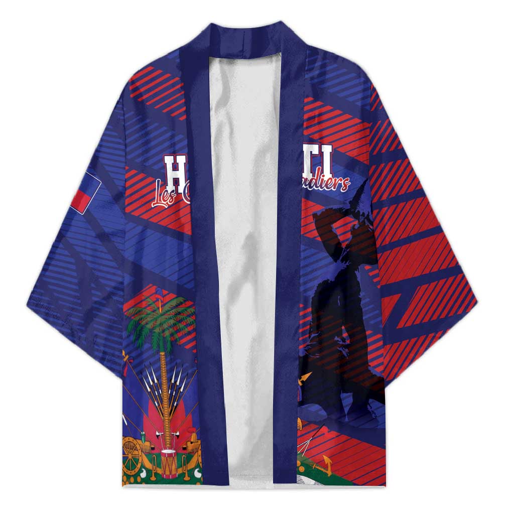 Haiti Football Personalized Les Grenadiers Kimono Echoes of History - Wonder Print Shop