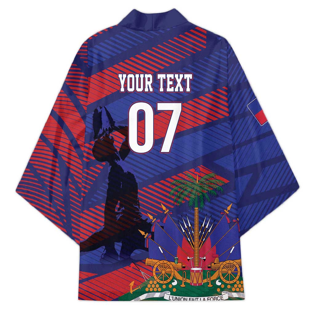 Haiti Football Personalized Les Grenadiers Kimono Echoes of History - Wonder Print Shop