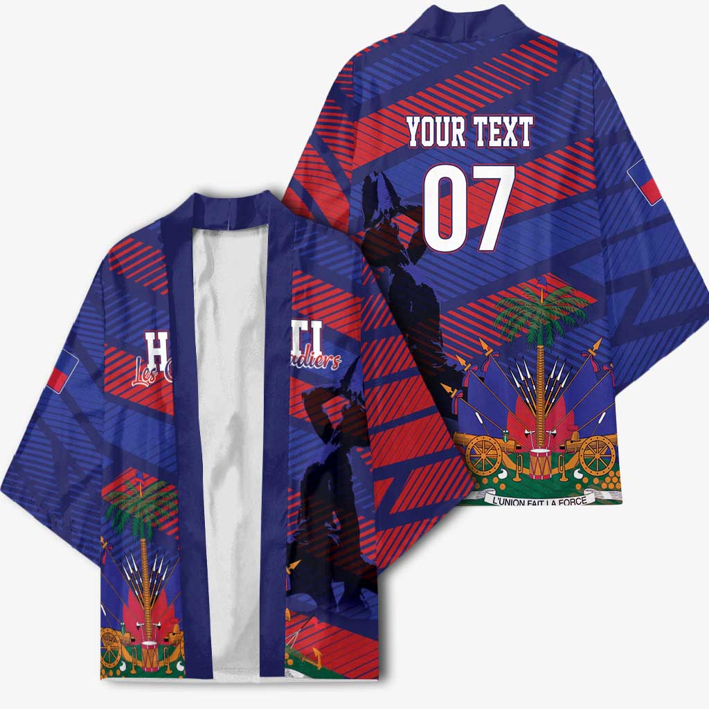 Haiti Football Personalized Les Grenadiers Kimono Echoes of History - Wonder Print Shop