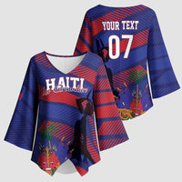 Haiti Football Personalized Les Grenadiers Kimono Sleeve Blouse Echoes of History - Wonder Print Shop