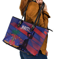 Haiti Football Les Grenadiers Leather Tote Bag Echoes of History - Wonder Print Shop