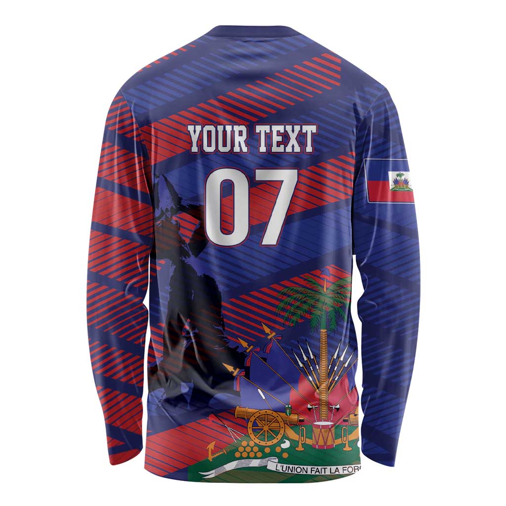 Haiti Football Personalized Les Grenadiers Long Sleeve Shirt Echoes of History - Wonder Print Shop