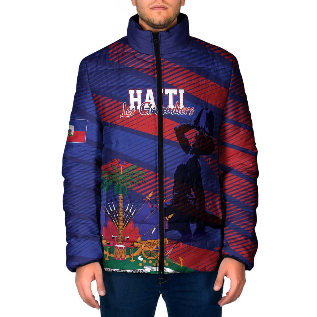 Haiti Football Personalized Les Grenadiers Padded Jacket Echoes of History - Wonder Print Shop