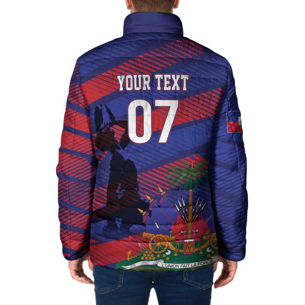 Haiti Football Personalized Les Grenadiers Padded Jacket Echoes of History - Wonder Print Shop