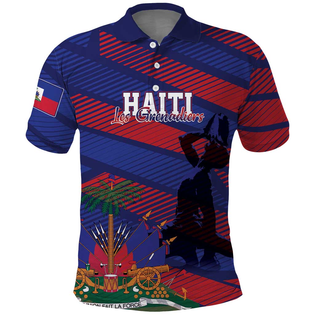 Haiti Football Personalized Les Grenadiers Polo Shirt Echoes of History - Wonder Print Shop