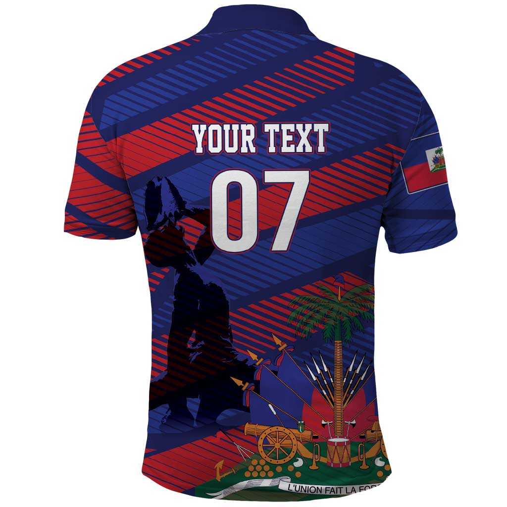 Haiti Football Personalized Les Grenadiers Polo Shirt Echoes of History - Wonder Print Shop