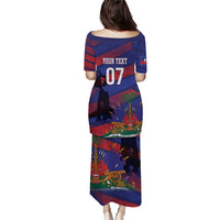 Haiti Football Personalized Les Grenadiers Puletasi Echoes of History - Wonder Print Shop
