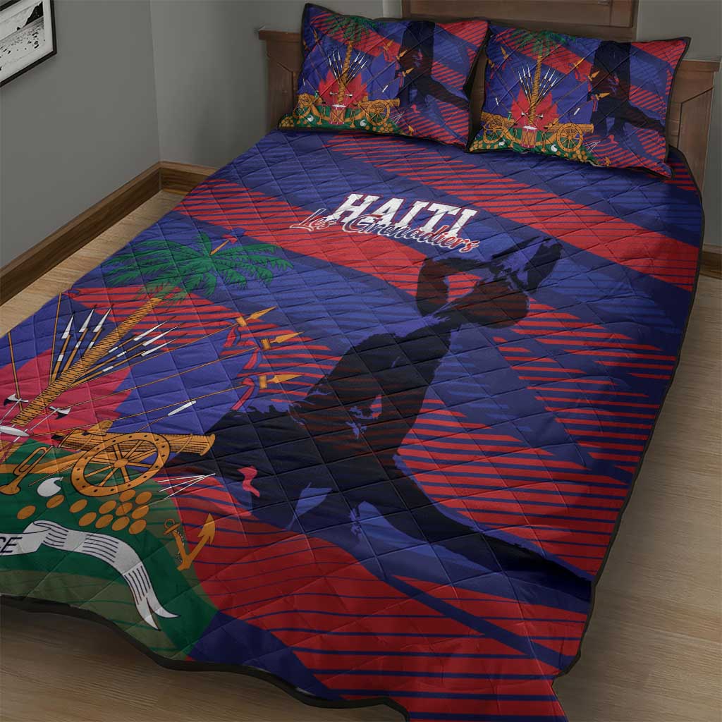Haiti Football Les Grenadiers Quilt Bed Set Echoes of History - Wonder Print Shop