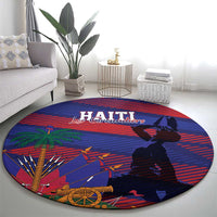 Haiti Football Les Grenadiers Round Carpet Echoes of History - Wonder Print Shop