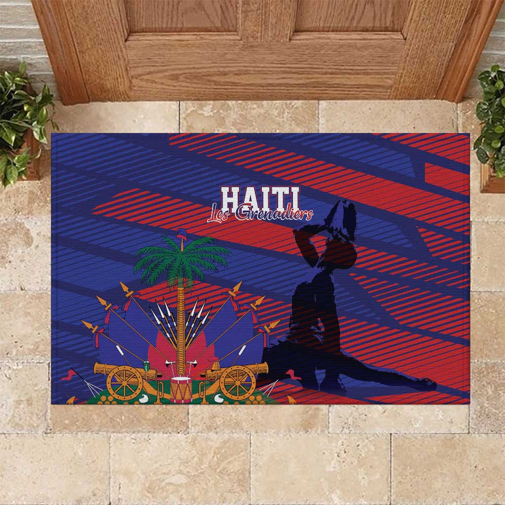 Haiti Football Les Grenadiers Rubber Doormat Echoes of History - Wonder Print Shop