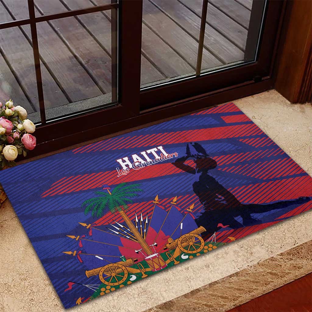Haiti Football Les Grenadiers Rubber Doormat Echoes of History - Wonder Print Shop
