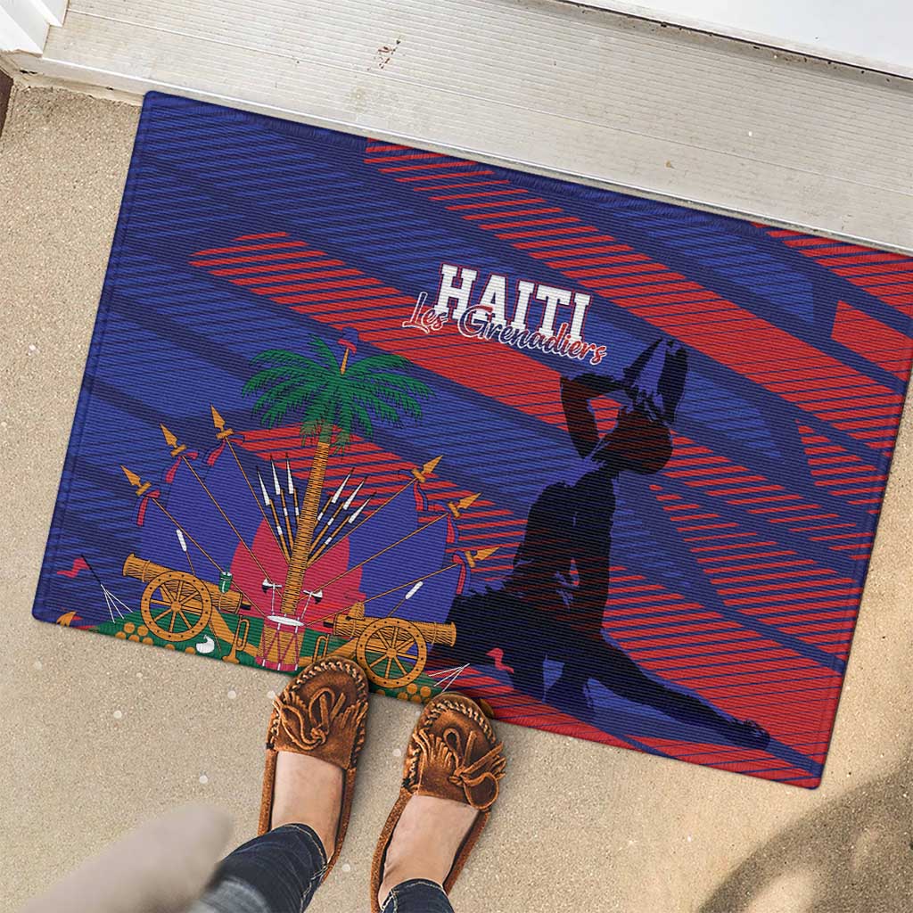 Haiti Football Les Grenadiers Rubber Doormat Echoes of History - Wonder Print Shop