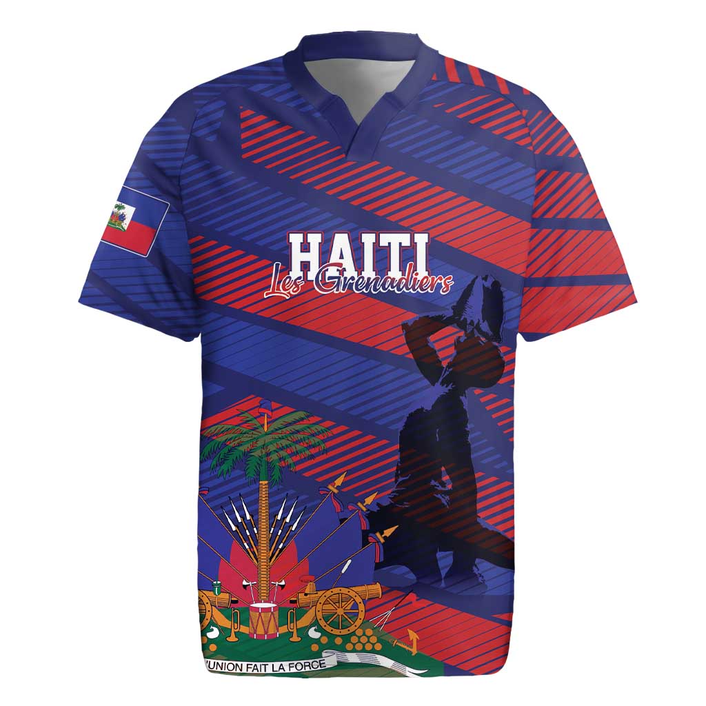 Haiti Football Personalized Les Grenadiers Rugby Jersey Echoes of History - Wonder Print Shop